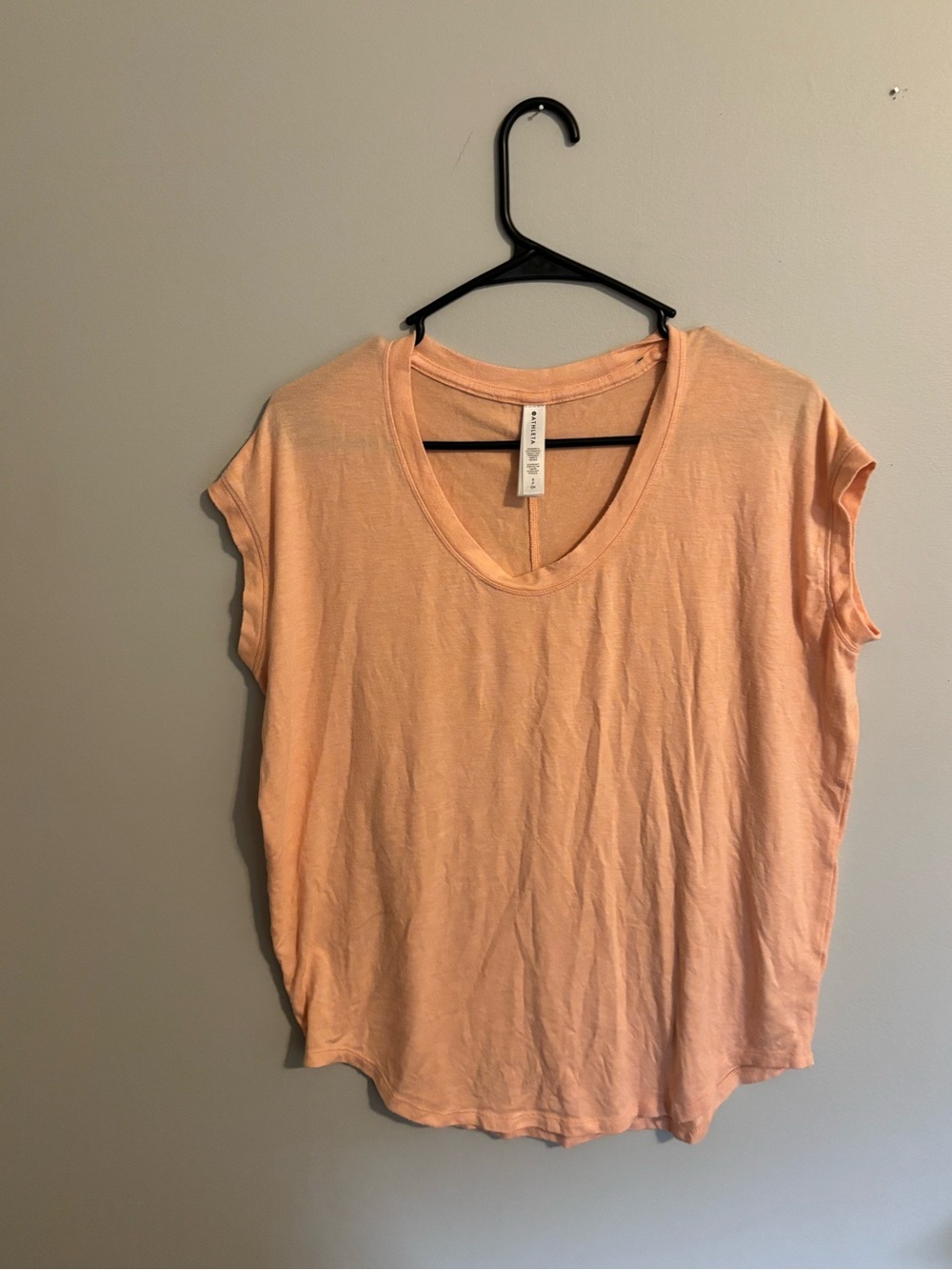 Athleta Peach Short Sleeve V-Neck Tee